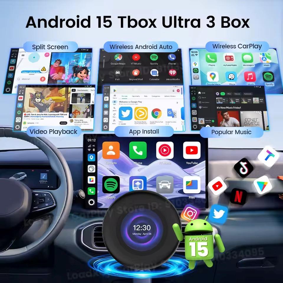ᐉ FM-трансмиттер CarlinKit Tbox Ultra v.3 SM6350 8/128 Android 15