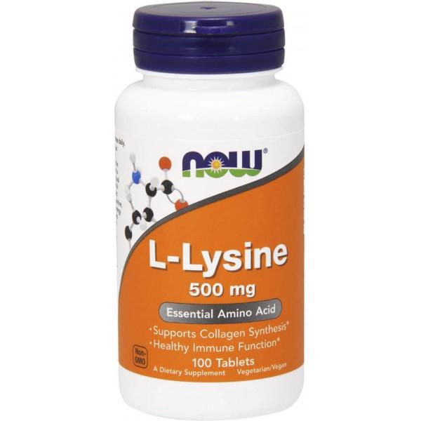 Амінокислота NOW L-Lysine 500 мг 100 таблеток