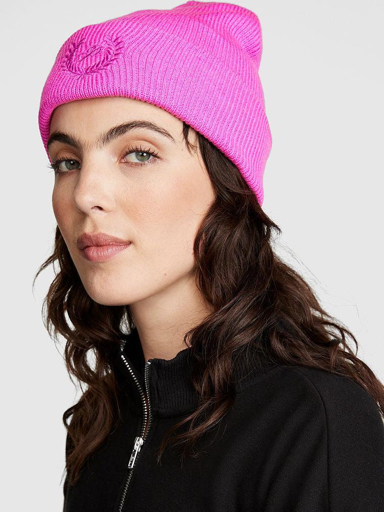 Шапка женская Victoria's Secret Rib Knit Beanie Розовый (2049603699) - фото 1