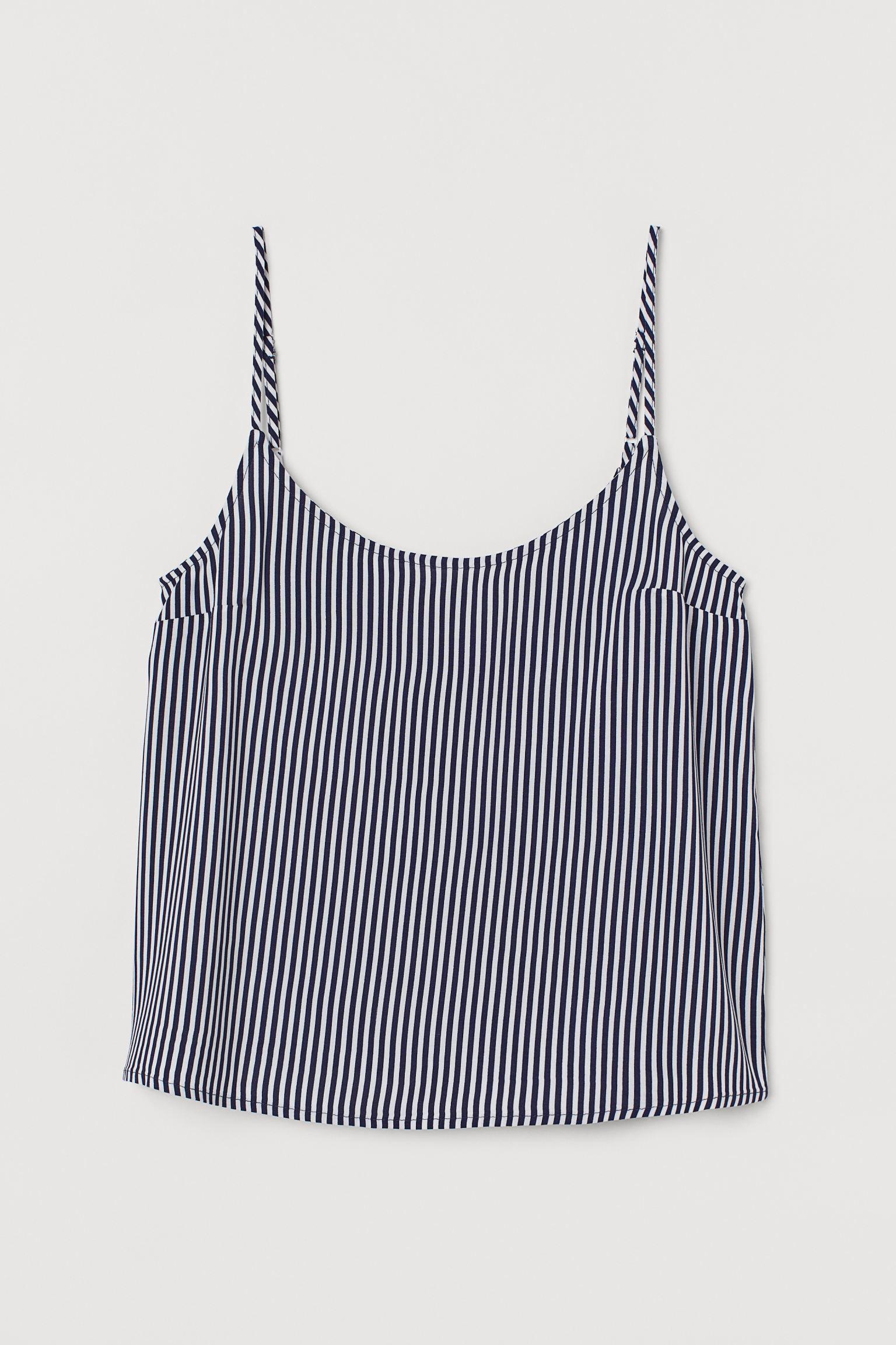 Майка H&M р. 40 полоска Белый/Темно-синий (18128605251)