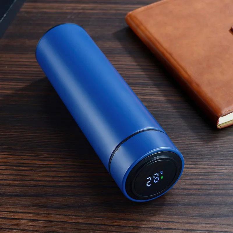 Термос-чашка Unique UN-1006 з нержавіючої сталі з датчиком температури 500 мл Синій - фото 3 Термос-чашка Unique UN-1006 з нержавіючої сталі з датчиком температури 500 мл Синій - фото 3