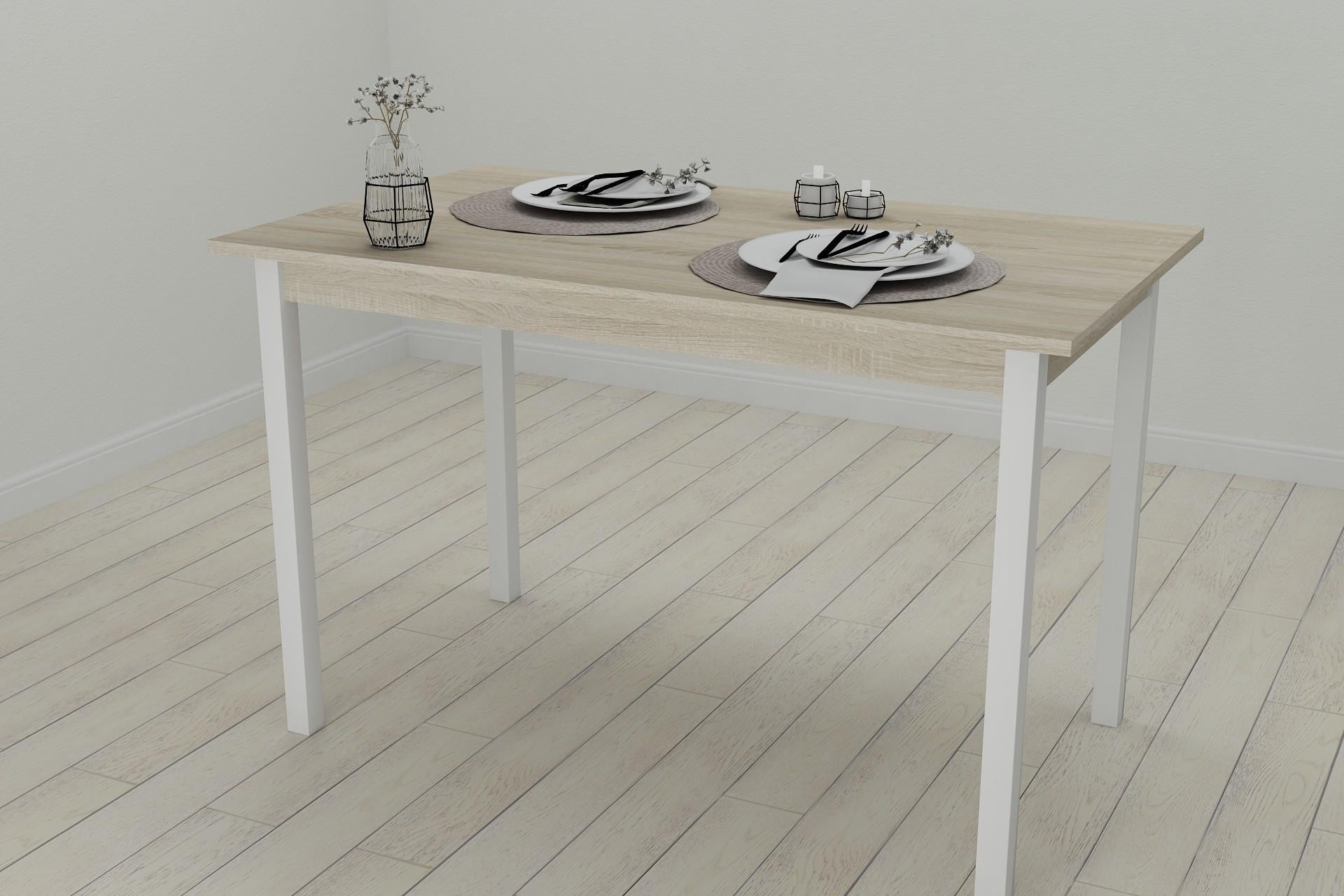 Обеденный стол Ferrum-decor Марио ДСП 16 мм 75x120x70 см Белый/Сонома (FRD-106326)