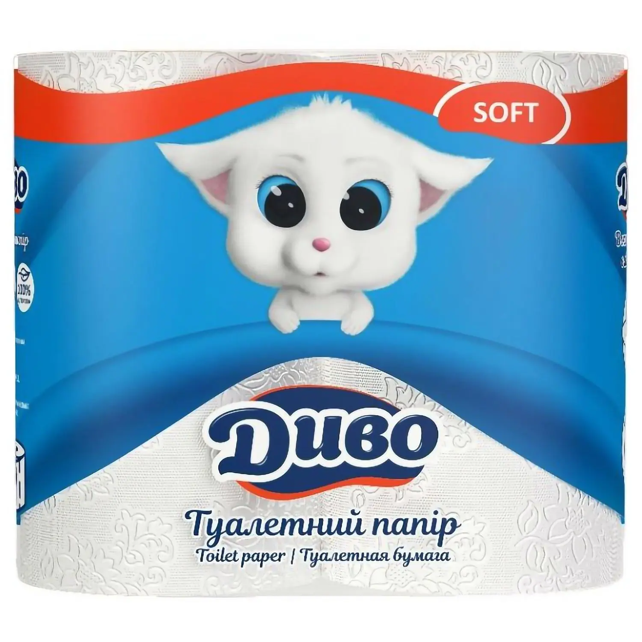 Туалетная бумага ДИВО 8 шт. Белый (3002519801)