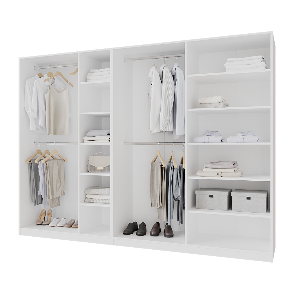 Шафа розпашна Меблітренд Чиназес Чи-2800 2800х500х2050 мм Білий (27287380) - фото 3 Шафа розпашна Меблітренд Чиназес Чи-2800 2800х500х2050 мм Білий (27287380) - фото 3