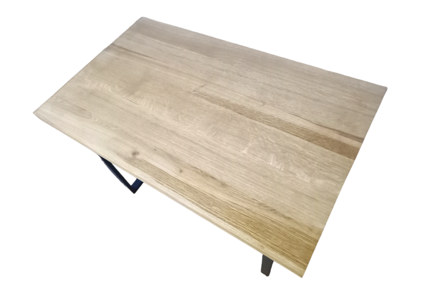 Стол из массива дуба на металлических опорах 100х60 - фото 4