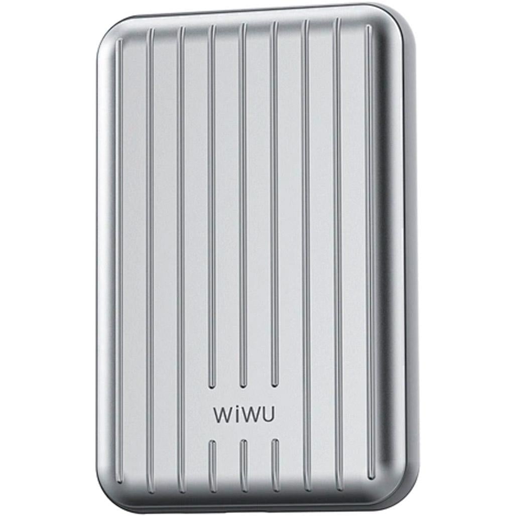 Внешний аккумулятор WiWU Trunk Series Magnetic PP02 Wireless Charger 5000 mAh 20W Silver