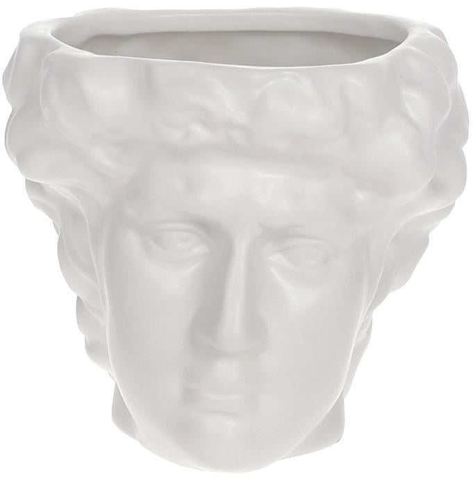 Ваза керамическая Illusion Аполлон 13,5х13,5х12 см Белый