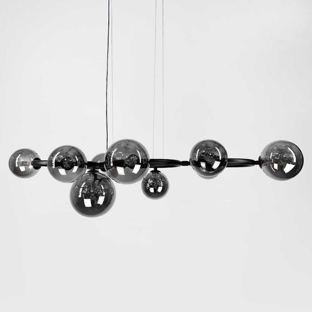 Люстра Gorizia на 9 графітових плафонів Чорний (sg 44/9 bk/gr) - фото 1 Люстра Gorizia на 9 графітових плафонів Чорний (sg 44/9 bk/gr) - фото 1