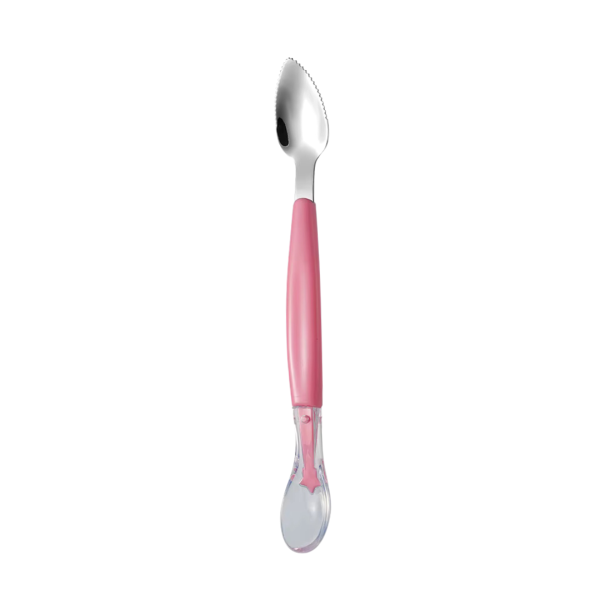 Ложка детская GlesSpoon 2в1 для кормления и приготовления пюре Розовый (3795)