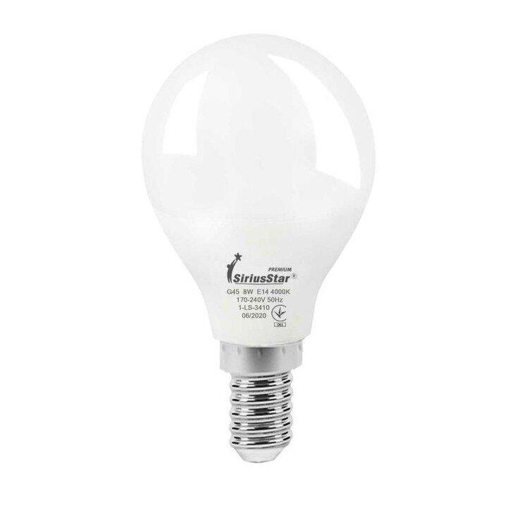 Светодиодная лампа SiriusStar 8W G45 4000K E14 Белый (3410)
