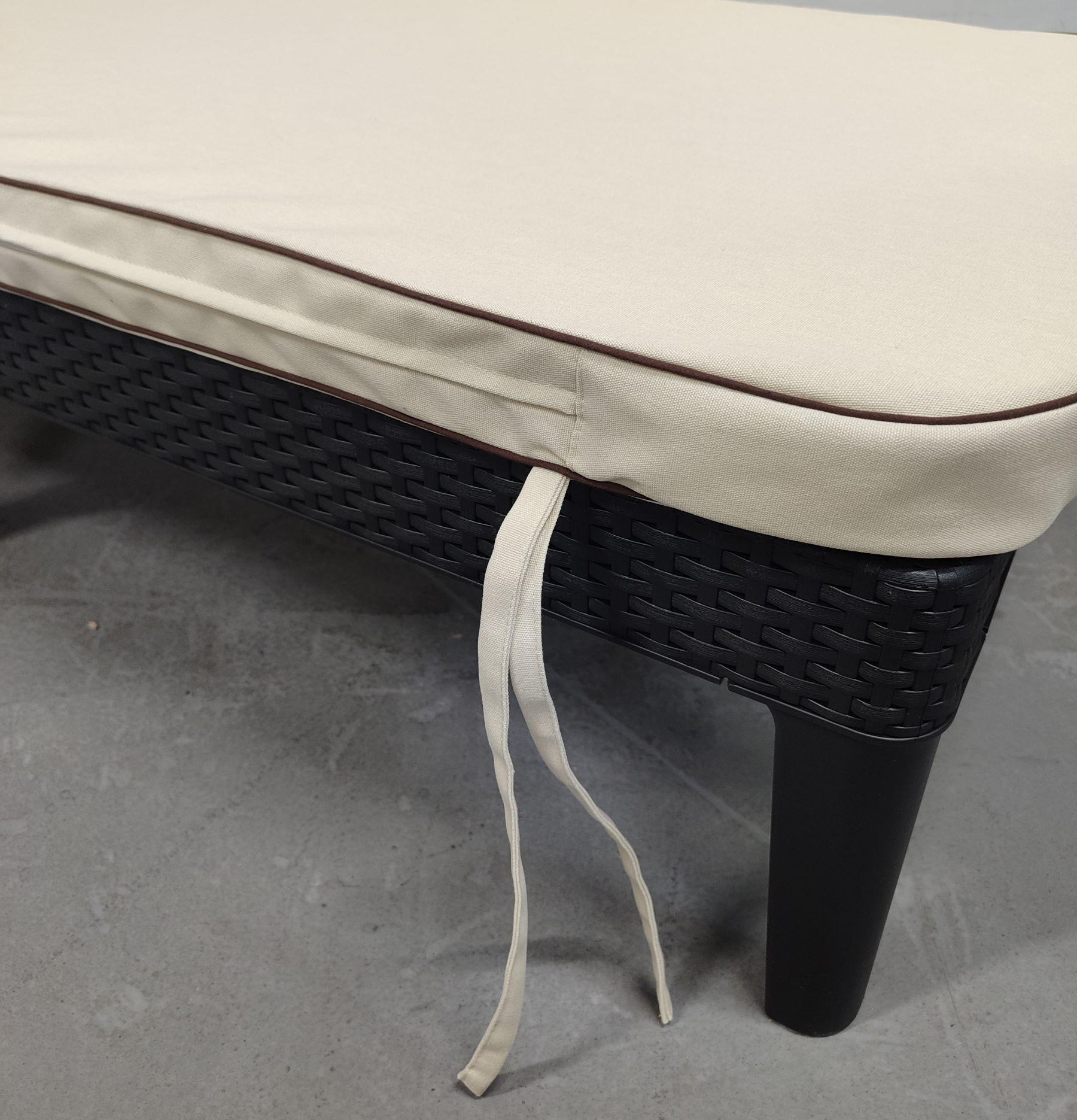 Матрас для шезлонга eGarden Mare двухсторонний акрил 195x58x6 см Кремовый (5747) - фото 4 Матрас для шезлонга eGarden Mare двухсторонний акрил 195x58x6 см Кремовый (5747) - фото 4