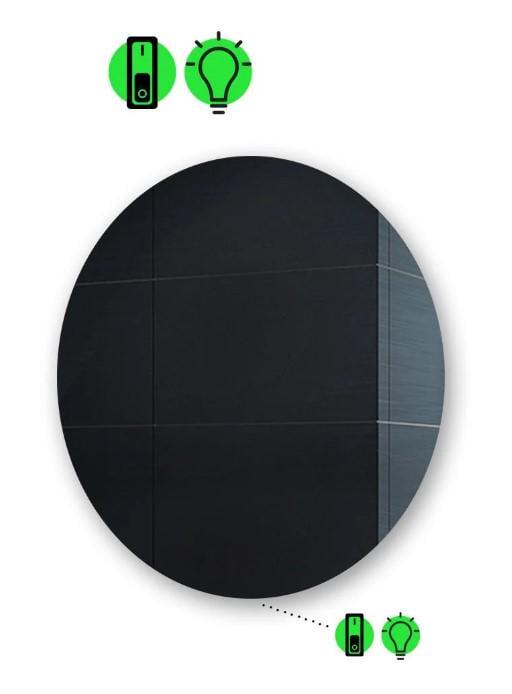 Зеркало с LED подсветкой Adeo с механическим включателем 80x80 см (Adeo89)