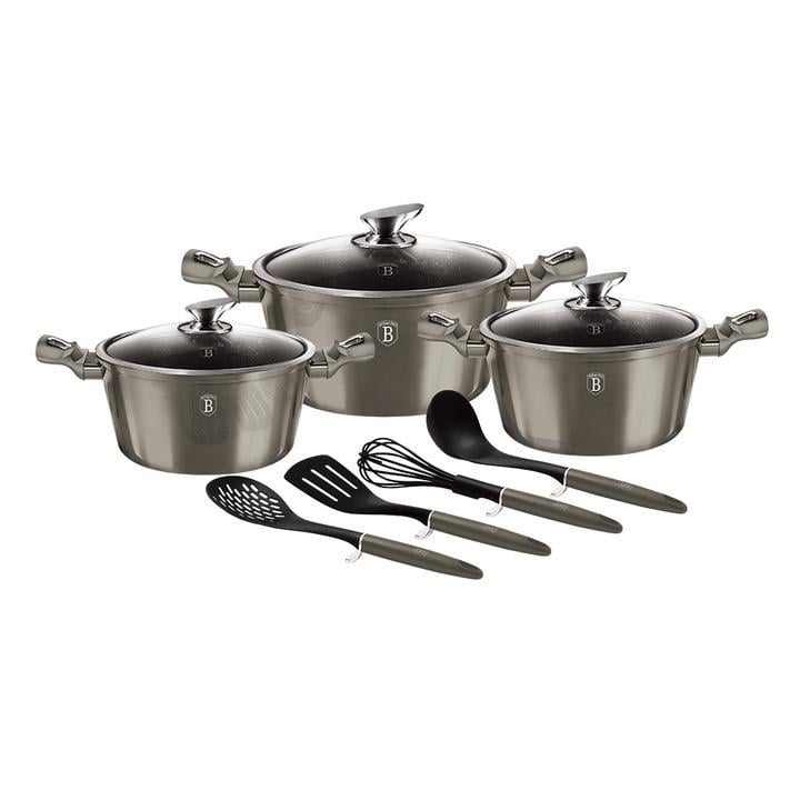 Комплект посуды Berlinger Haus Carbon Metallic Line BH6153 10 пр. (112084)