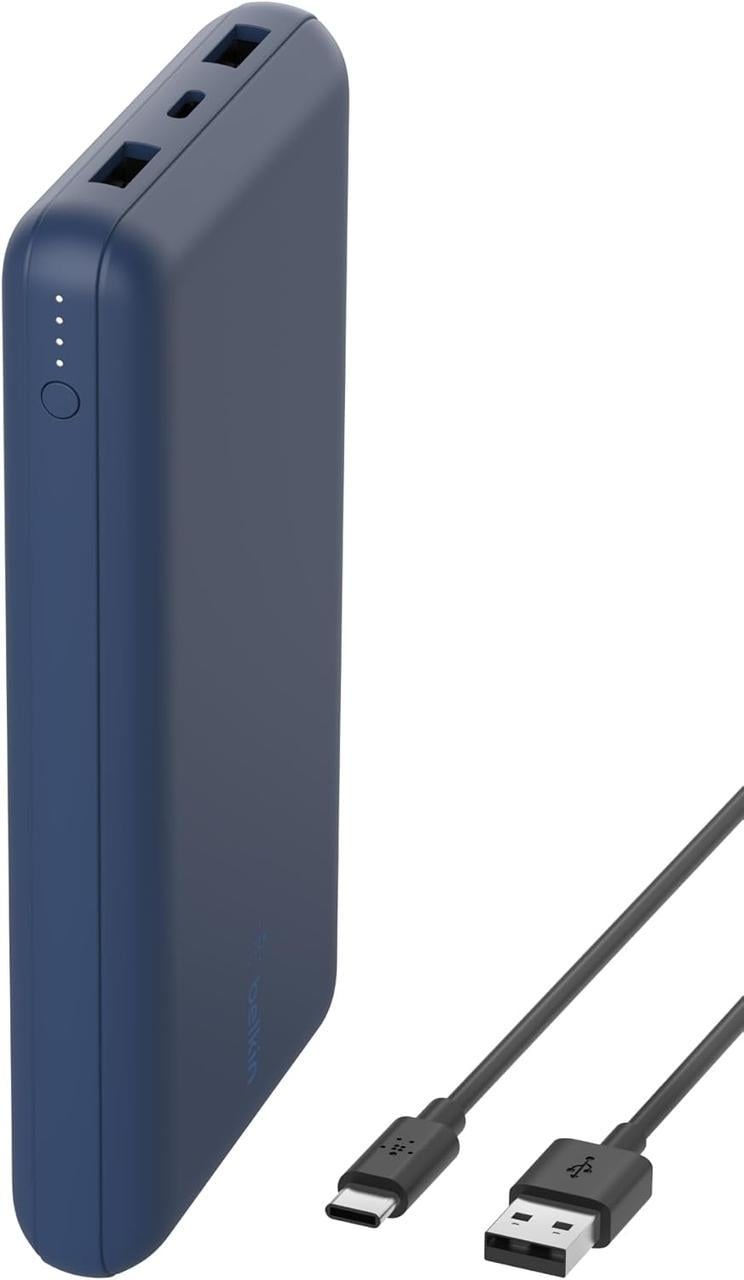 Внешний аккумулятор Belkin Power Bank 20000 мАч USB-C/USB-A портативный с быстрой зарядкой Синий