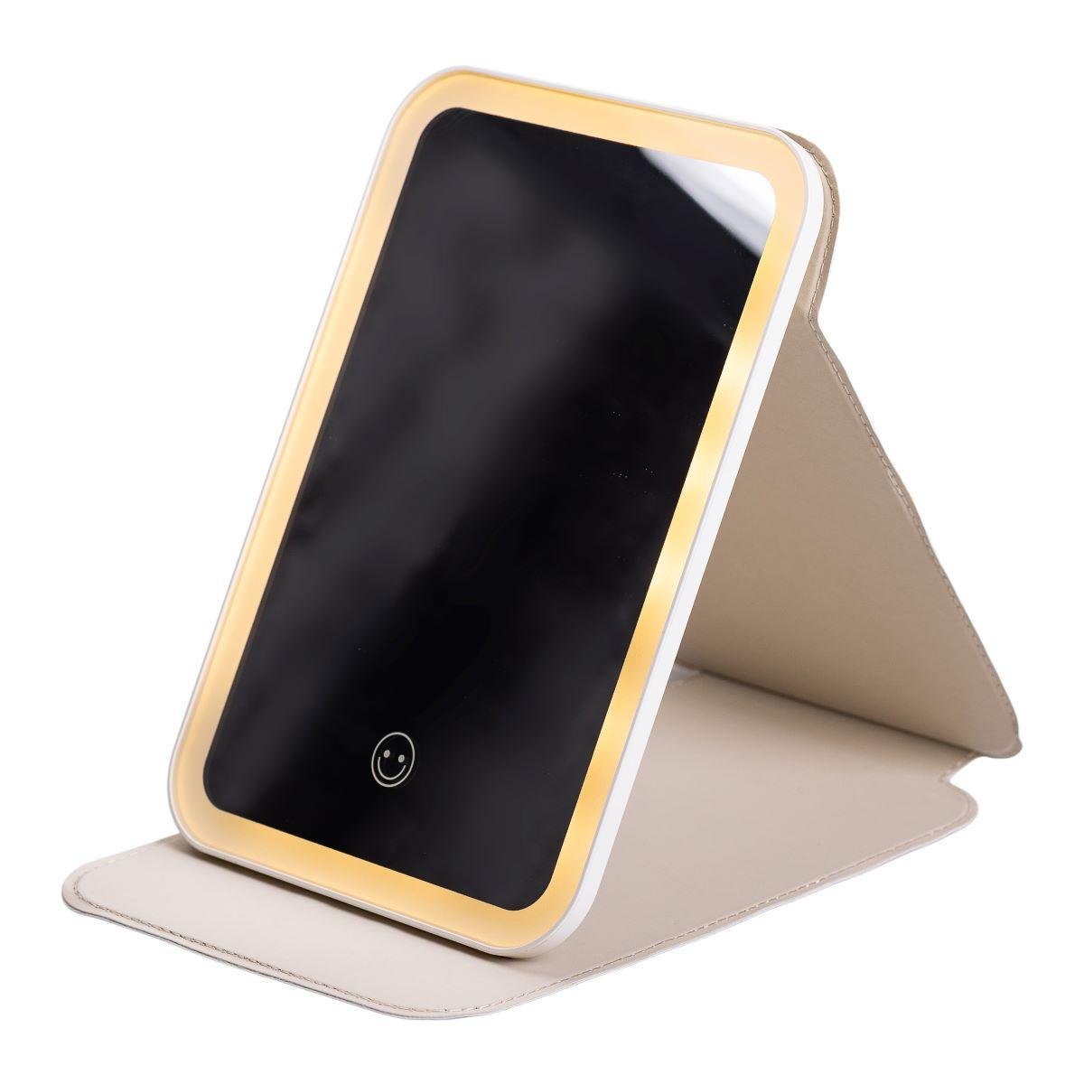 Зеркало с подсветкой настольное складное HP-10-8AGR 19,5х13,5 см Зеленый (A-033801) - фото 5 Зеркало с подсветкой настольное складное HP-10-8AGR 19,5х13,5 см Зеленый (A-033801) - фото 5