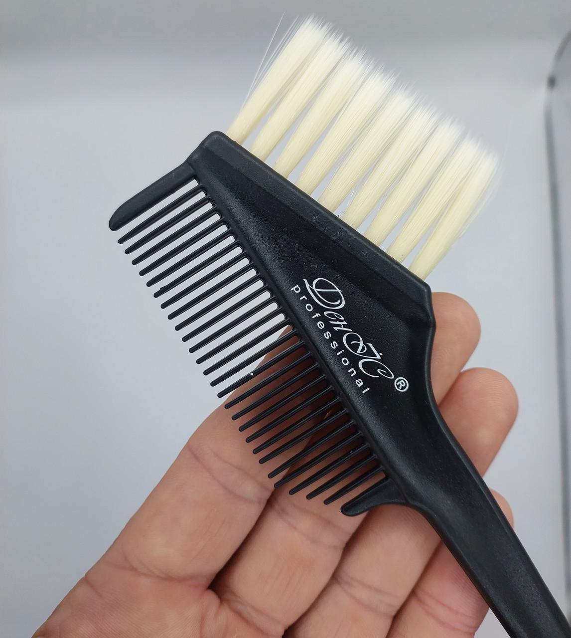 Кисточка-гребешок для окрашивания волос ДенІС professional моноволокно Черный (1453071337) - фото 5