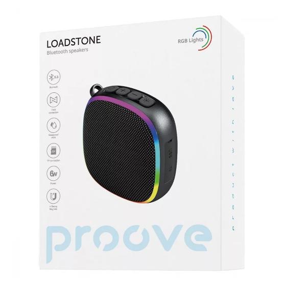 Портативна акустична колонка Proove Loadstone Bluetooth 5,3/RGB/6W/1000 мАг Чорний (600575) - фото 4