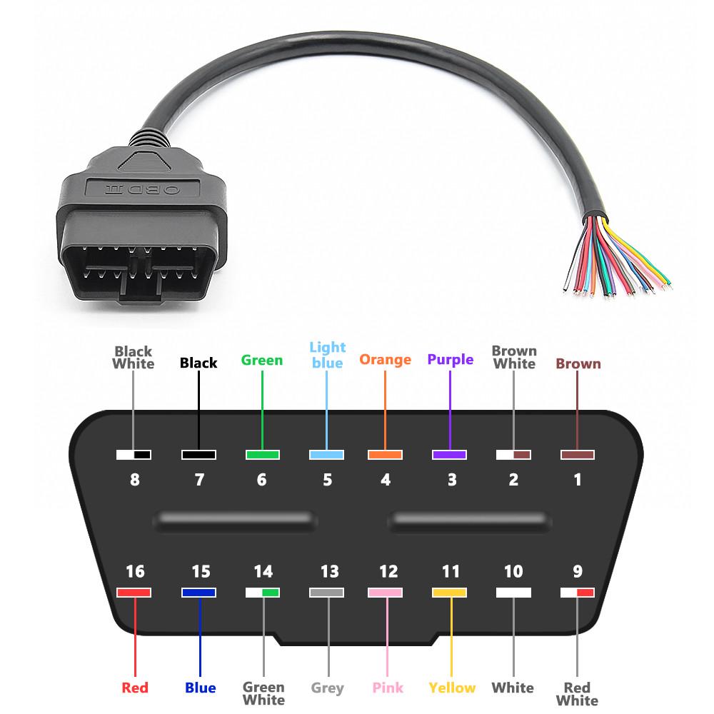 ᐉ Кабель разъем OBD2 папа 16pin 30 см (1408258028) • Купить в Киеве,  Украине • Лучшая цена в Эпицентр