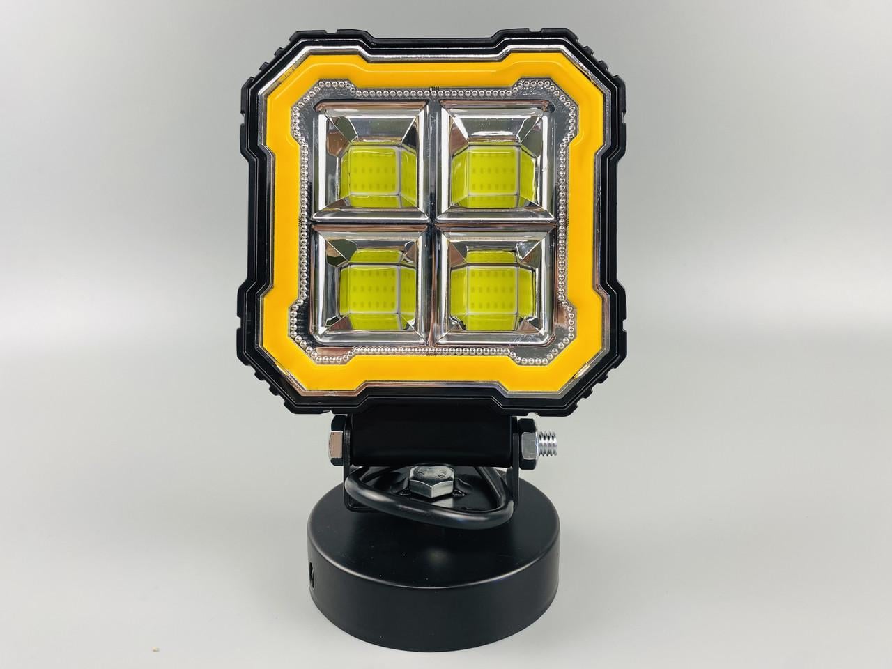 Фара LED квадратная 32W белый и желтый свет 9-60V 112х128х37 мм