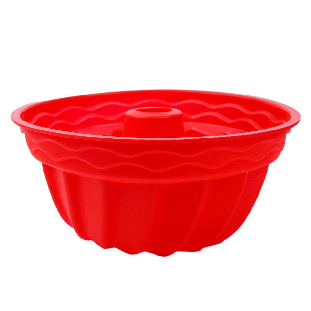 Форма силиконовая для выпечки Кекс с отверстием посередине 22,5 см Красный (2356744465) - фото 4 Форма силиконовая для выпечки Кекс с отверстием посередине 22,5 см Красный (2356744465) - фото 4