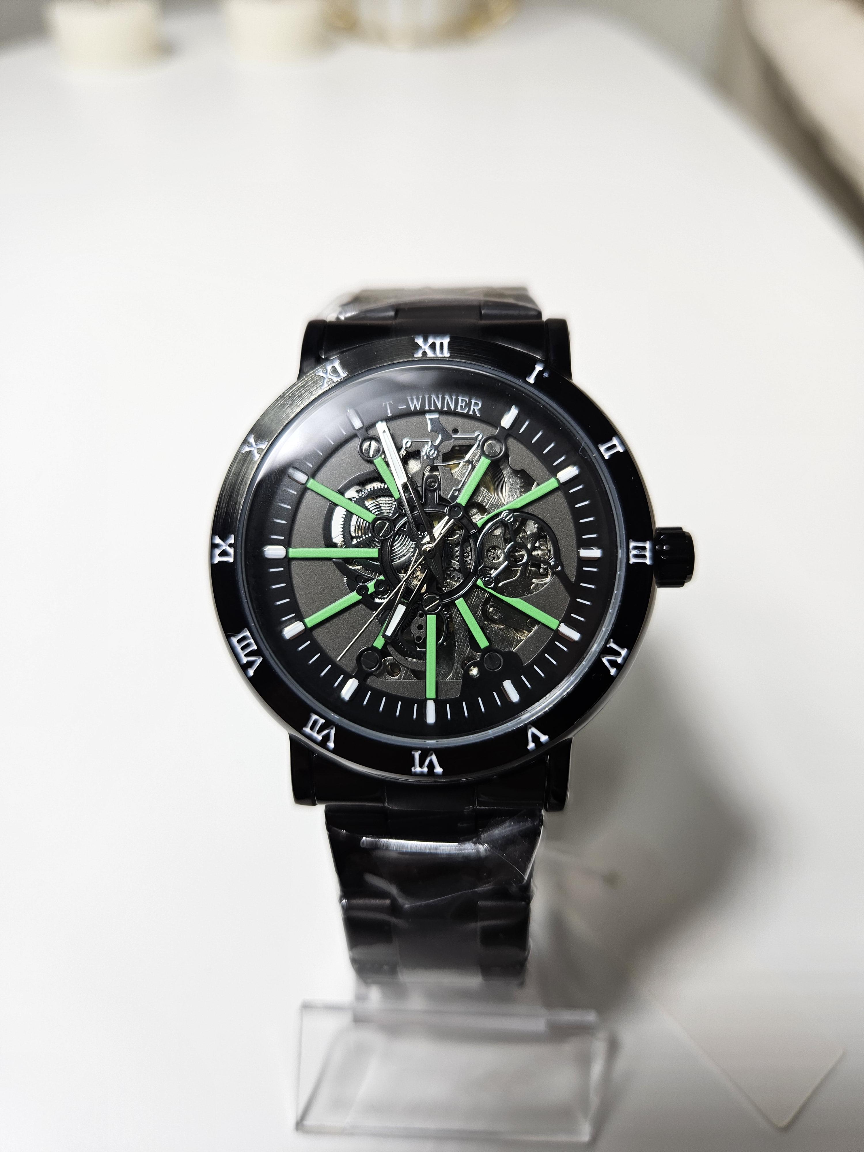 Наручний годинник чоловічий механічний Winner BL-GR (0200) - фото 5 Наручний годинник чоловічий механічний Winner BL-GR (0200) - фото 5