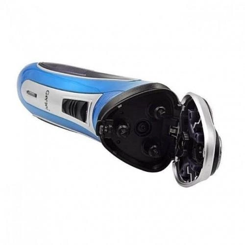 Електробритва акумуляторна Geemy GM 7090 для сухого гоління із триммером Синьо-сріблястий (005179) - фото 3 Електробритва акумуляторна Geemy GM 7090 для сухого гоління із триммером Синьо-сріблястий (005179) - фото 3