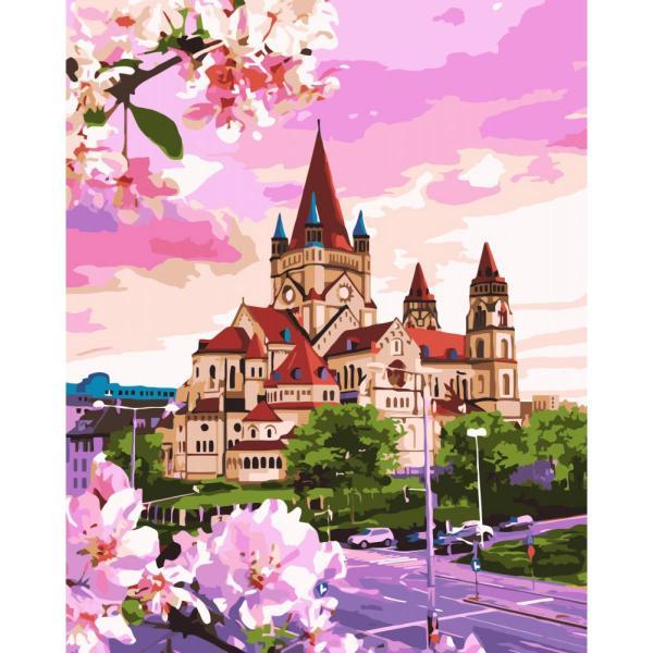 Картина за номерами Strateg Міста Величний казковий дім 40х50 см в термопакеті (VA-3405-mt)