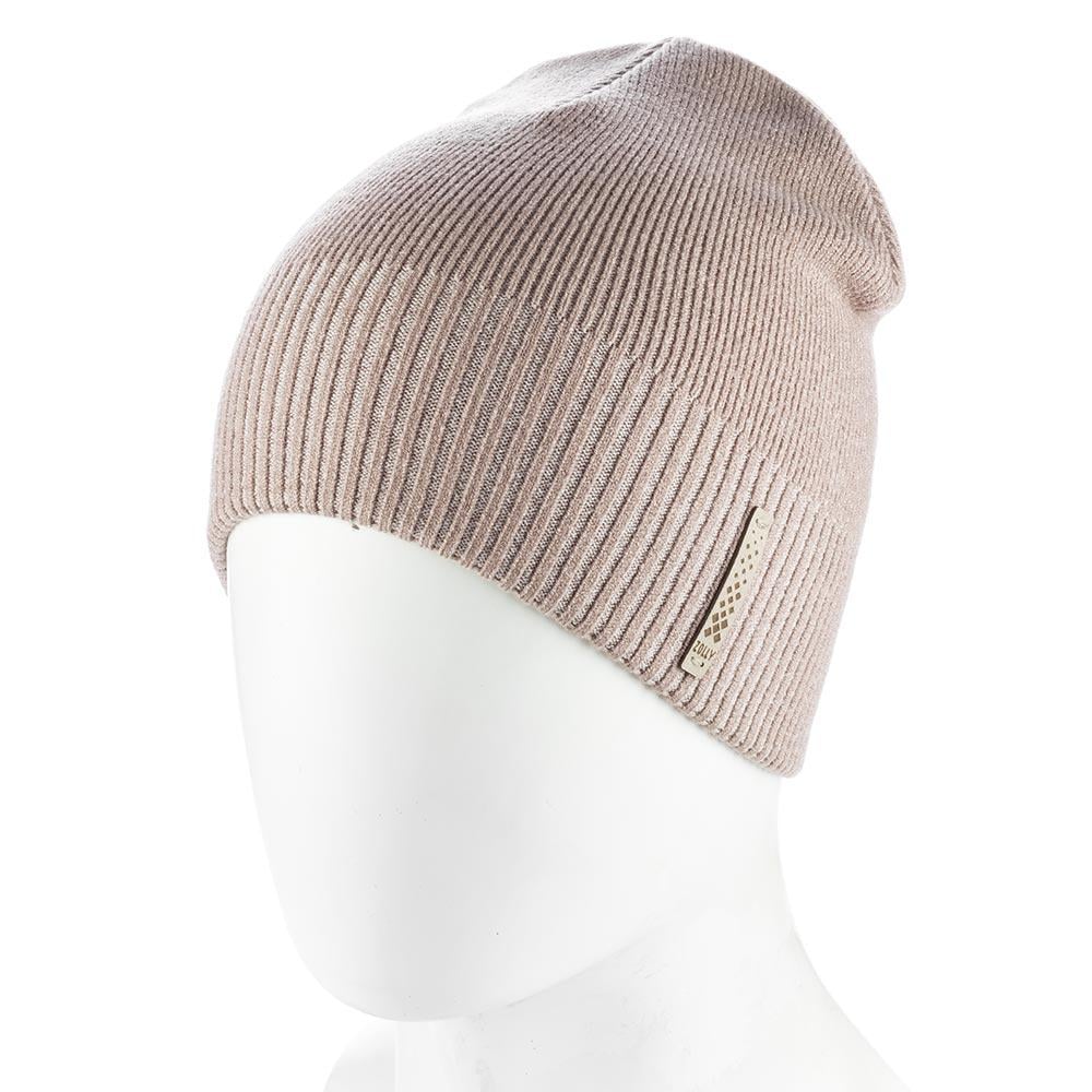Шапка бини из вискозы без отворота двойной тонкой вязки Zolly ZH211 One size Мокко (289812)