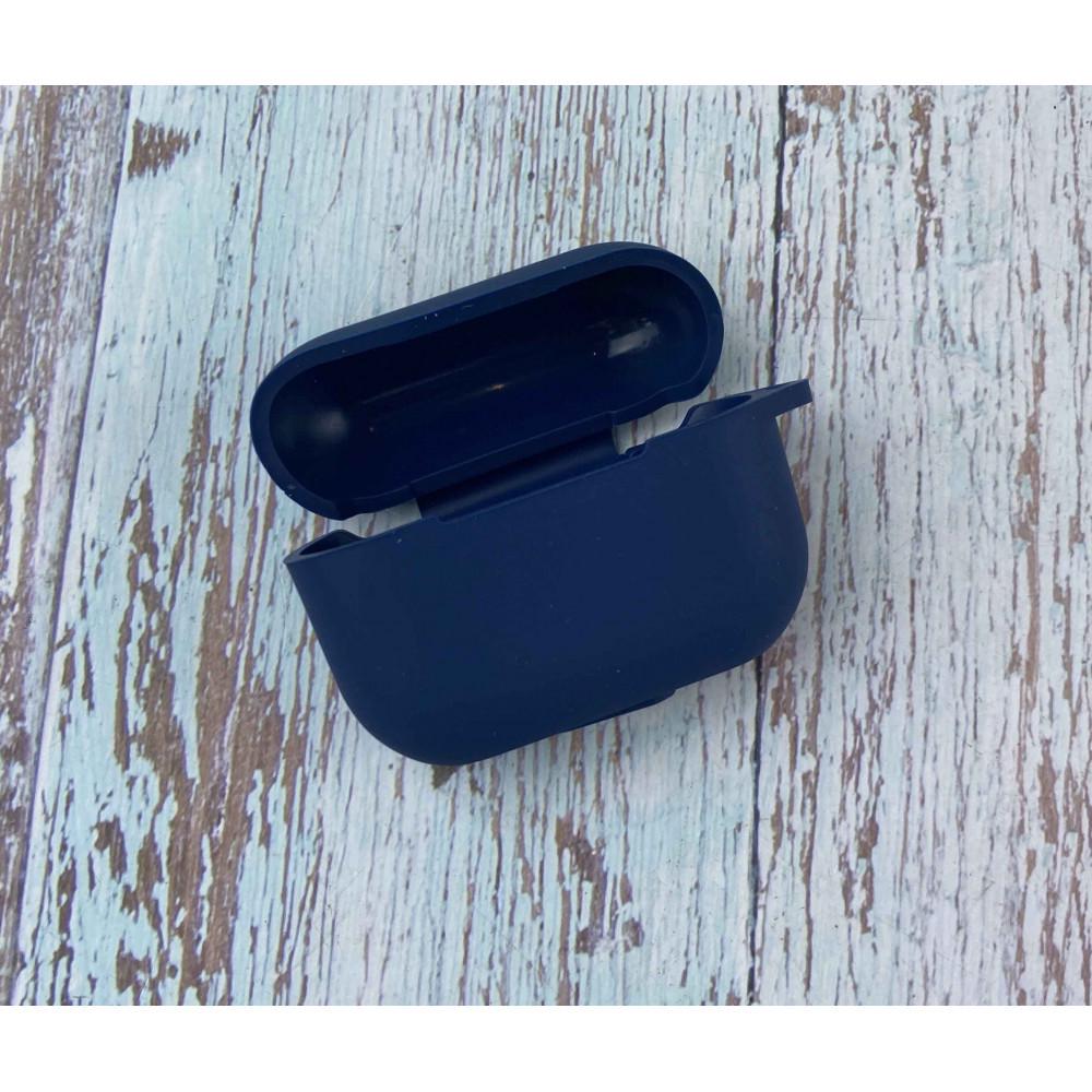 Силиконовый чехол с карабином для наушников AirPods Pro Темно-синий Силиконовый чехол с карабином для наушников AirPods Pro Темно-синий