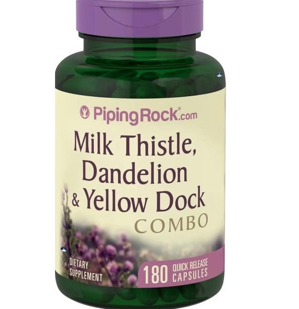 Розторопша Piping Rock Milk Thistle Dandelion & Yellow Dock 180 Caps