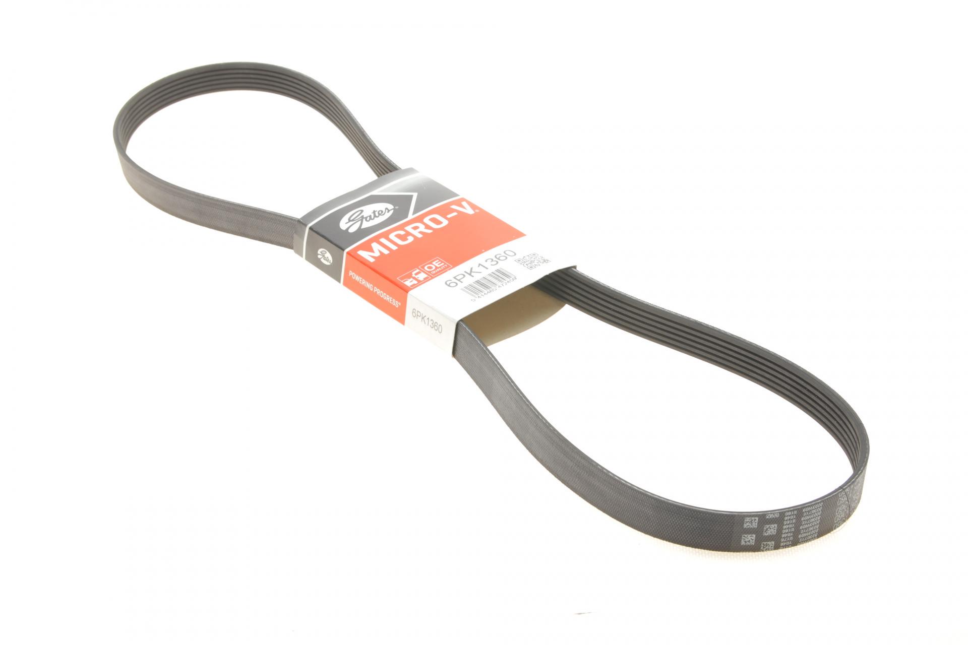 Ремень генератора GATES Fiat Bravo II/Opel Corsa D/E 1.3CDTi 1.9 D Multijet/1.3 CDTI 06- (6PK1360)