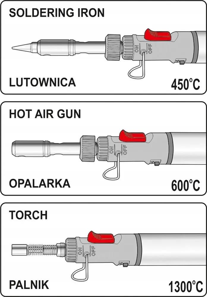 Паяльник газовий Vorel 73410 3в1 70 Вт (12545863594) - фото 5