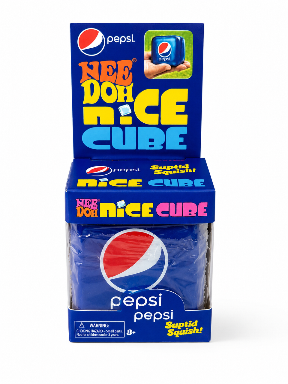 Сквиш антистресс NeeDoh Nice Cube кубик льда сенсорная игрушка Pepsi 5,7 см (3064631277)