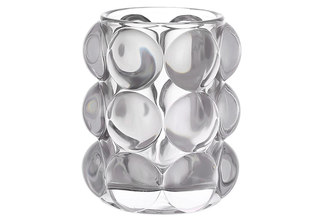 Подсвечник стеклянный BonaDi Bauble 10 см Серый (591-388)