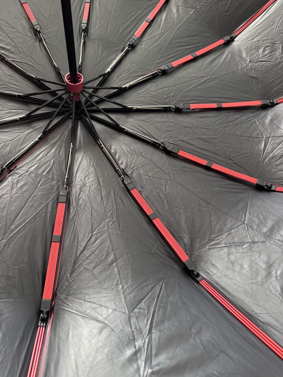 Парасолька-автомат SKS 12 шестисегментних спиць з системою антивітер Червоний - фото 7 Парасолька-автомат SKS 12 шестисегментних спиць з системою антивітер Червоний - фото 7