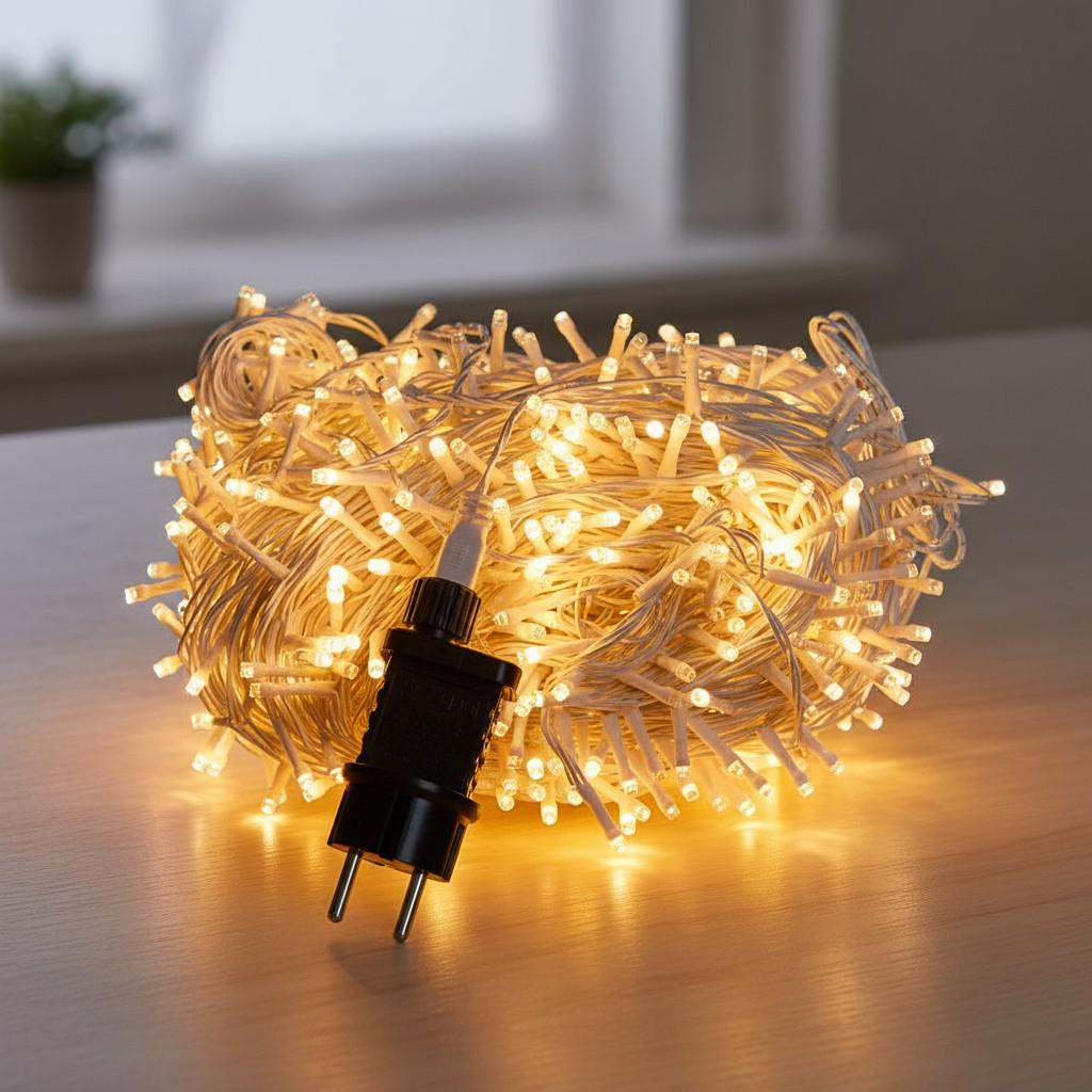 Гирлянда-штора новогодняя сетевая 3х3 м 192LED Белый/Желтый (ZWM33192LEDY) - фото 7 Гирлянда-штора новогодняя сетевая 3х3 м 192LED Белый/Желтый (ZWM33192LEDY) - фото 7