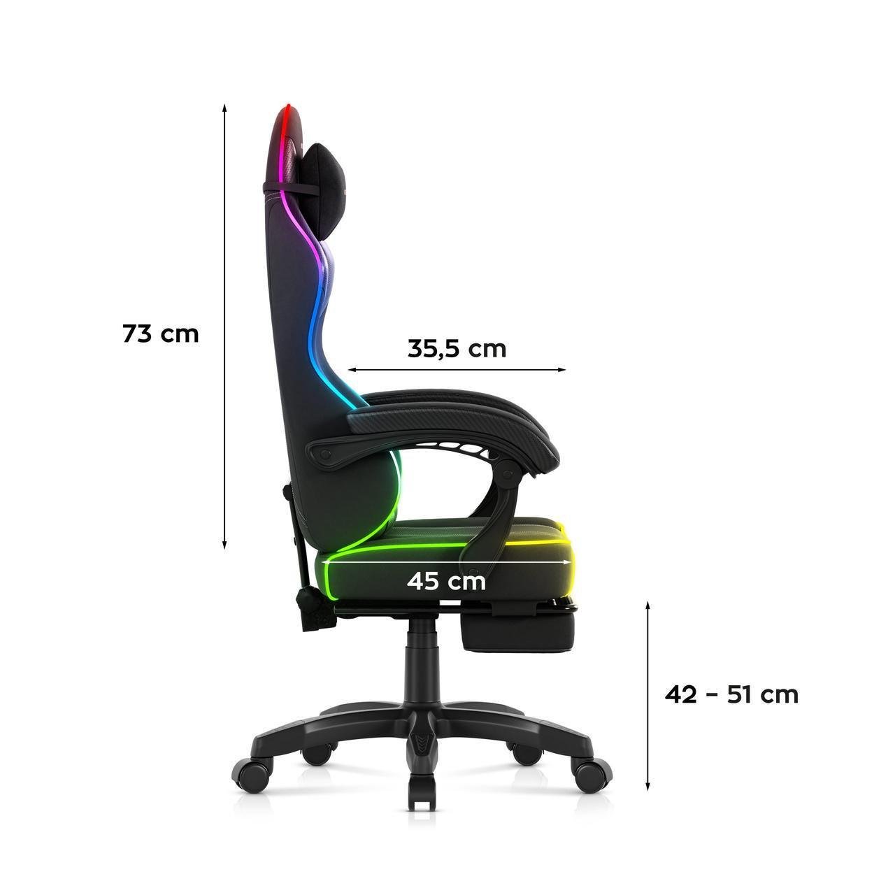 Крісло комп'ютерне Huzaro Force 3.7 RGB тканина Black (29953260) - фото 8 Крісло комп'ютерне Huzaro Force 3.7 RGB тканина Black (29953260) - фото 8