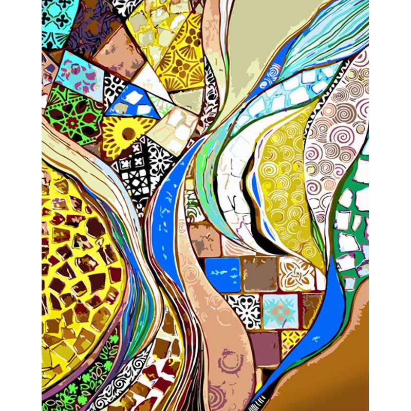 Картина по номерам Strateg Премиум Абстрактность фактуры с лаком и 40х50 см (GS1405)