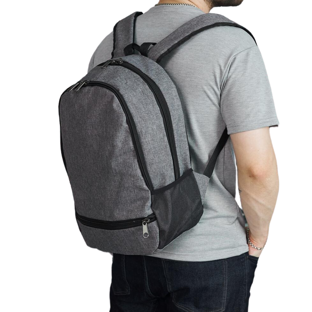 Рюкзак повседневный на 2 отделения 30х44х13 см 20 л Серый (РКЧ-1)