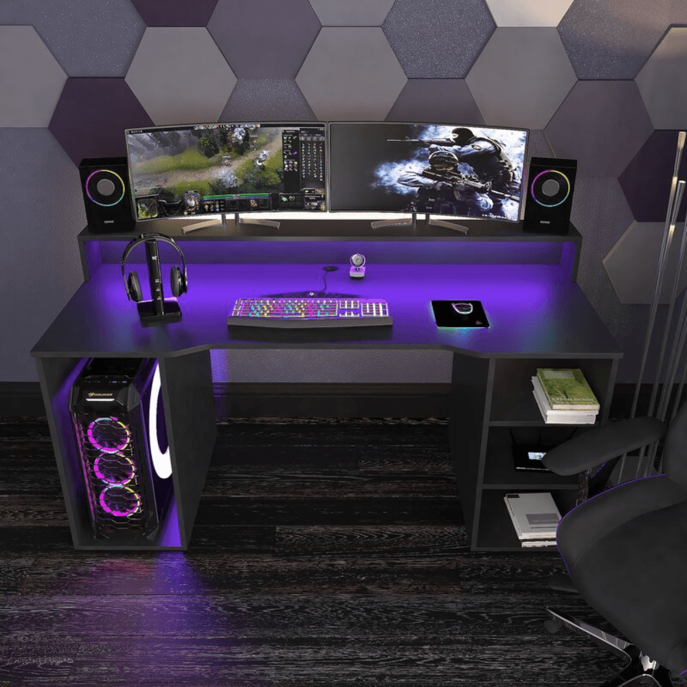 Компьютерный стол Mebellini Маршал Classic 1200х710/860х600 мм Антрацит (арт.SKEP1000-002) - фото 6 Компьютерный стол Mebellini Маршал Classic 1200х710/860х600 мм Антрацит (арт.SKEP1000-002) - фото 6