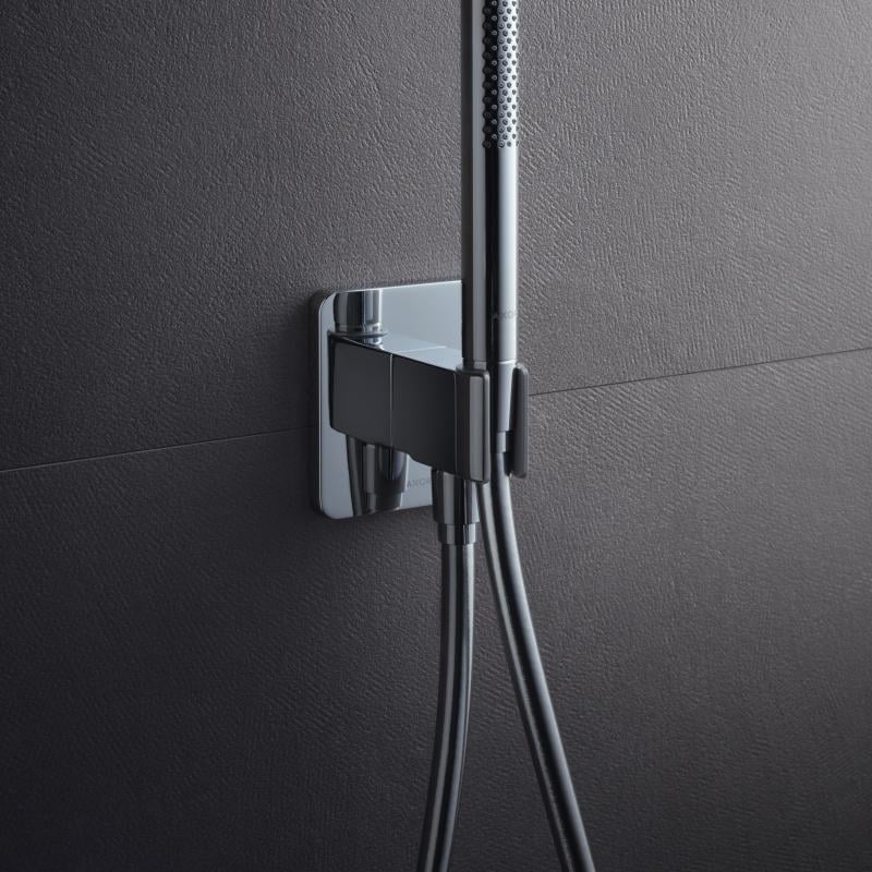 Подключение душевого шланга Hansgrohe AXOR Urquiola 11626000 с держателем для лейки Хром (143820) - фото 3