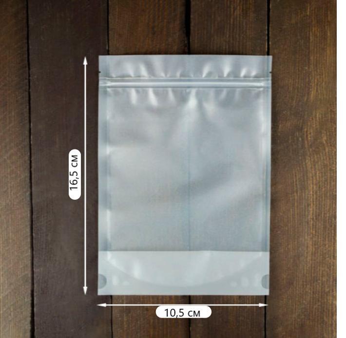 Пакет дой-пак зіп-замок 50 шт. 16,5х10,5х4 см Прозорий матовий (Е051619-50) - фото 2