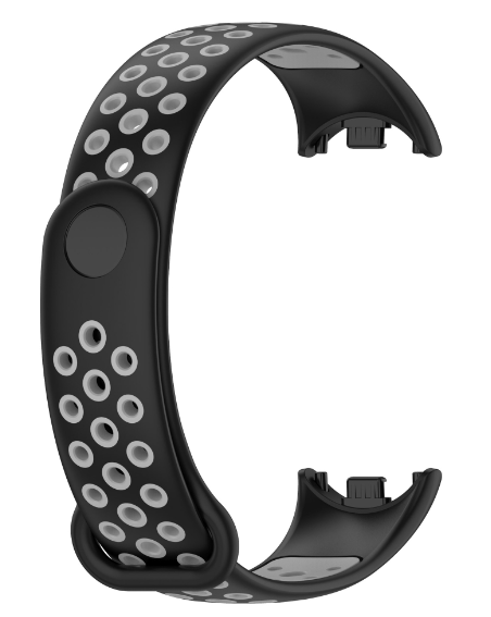 Ремінець CDK для Xiaomi Mi Smart Band 9 Silicone Sport Band Nike Black/Grey (015815)