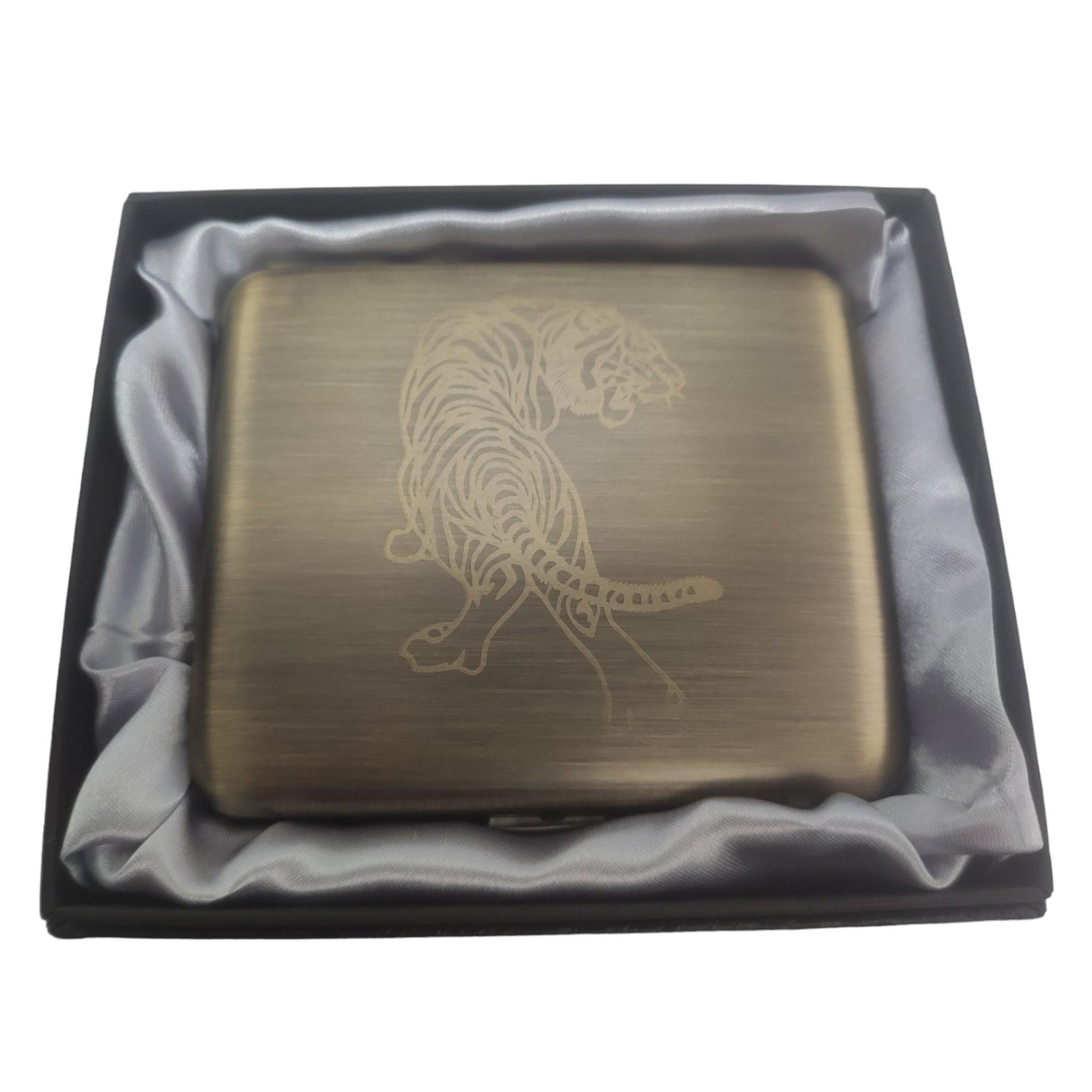 Портсигар металлический GVIPAI Tiger Brass на 20 сигарет (25911390) Портсигар металлический GVIPAI Tiger Brass на 20 сигарет (25911390)