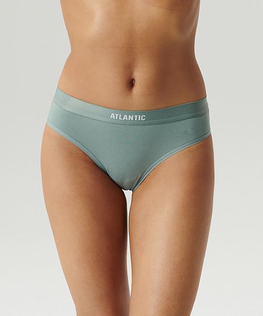 Набор трусов-бикини женских Atlantic 3CLP-012 средней посадки с широкой резинкой L Бежевый/Розовый/Зеленый (2610925184) - фото 2