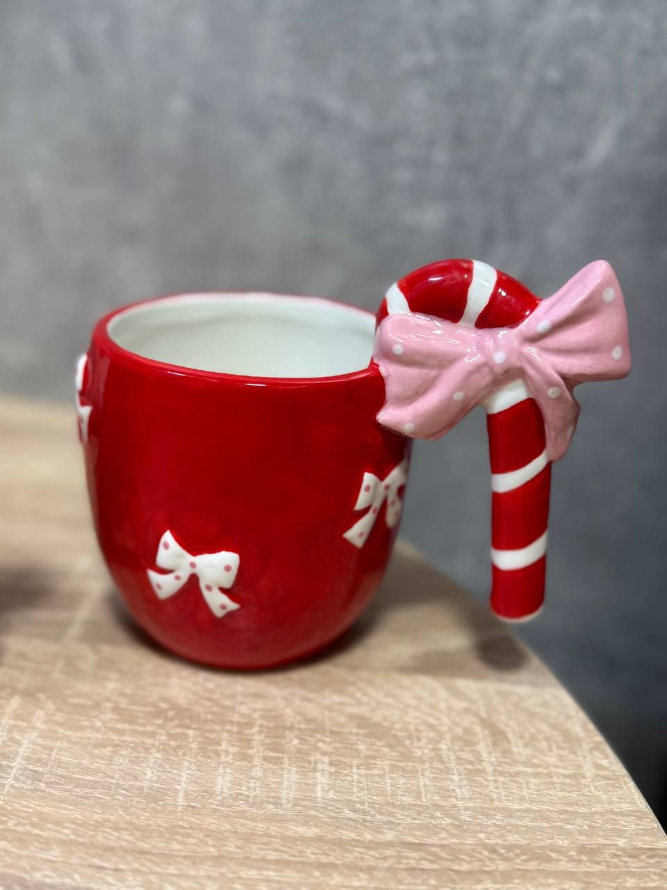 Чашка новогодняя Elisey Леденец керамика 400 мл Красный (6037-020)