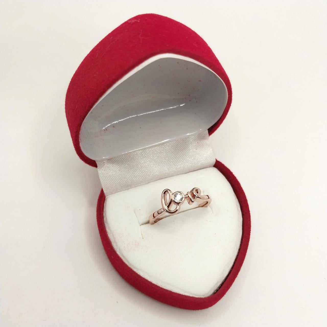 Кольцо женское Xuping Jewelry Гармония любви ювелирный сплав циркон белый в бархатной коробочке Золотистый (9789)