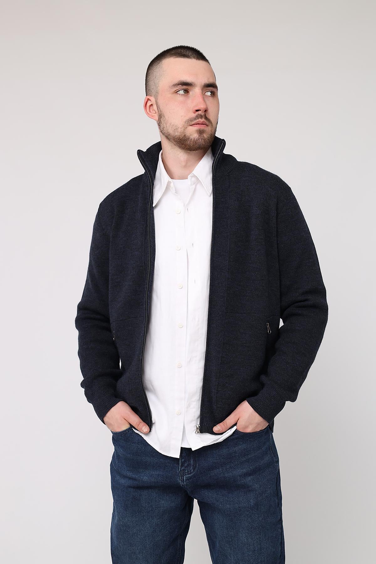 Кофта на молнии мужская Yuki ЦБ-00283239 р. 50 Синий (SKT001082470)