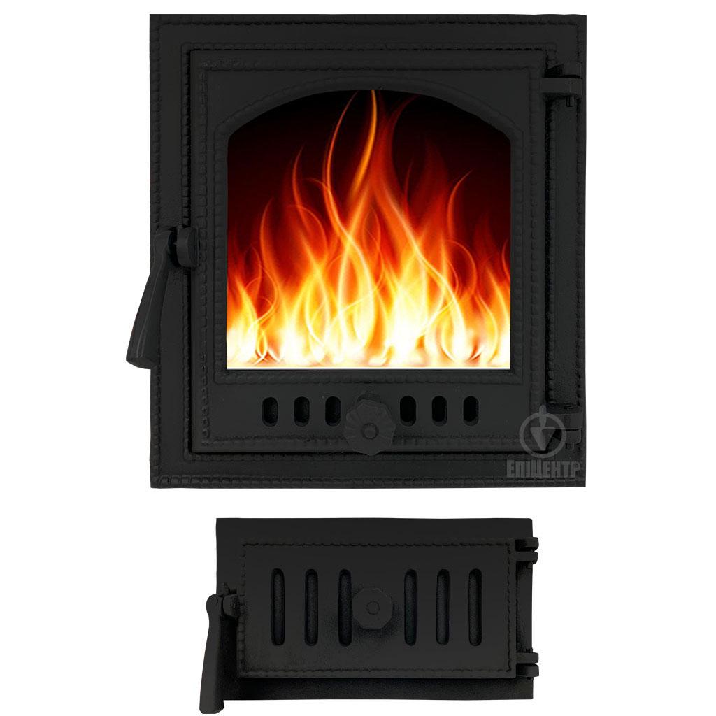 Дверца для печи раздельная Iron Fire Solo 370х400 мм с поддувалом