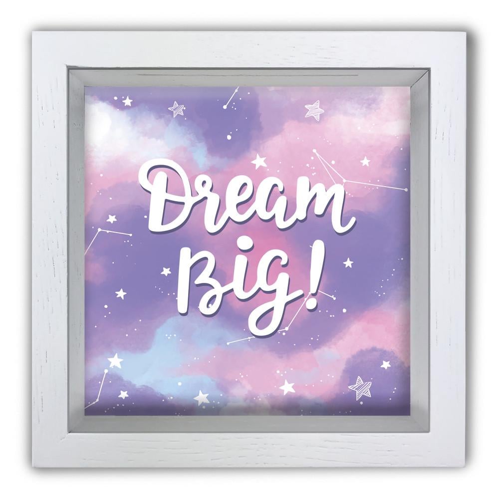 Копилка Dream big деревянная 20x20x6,5 см Белый (хркп0023ба)